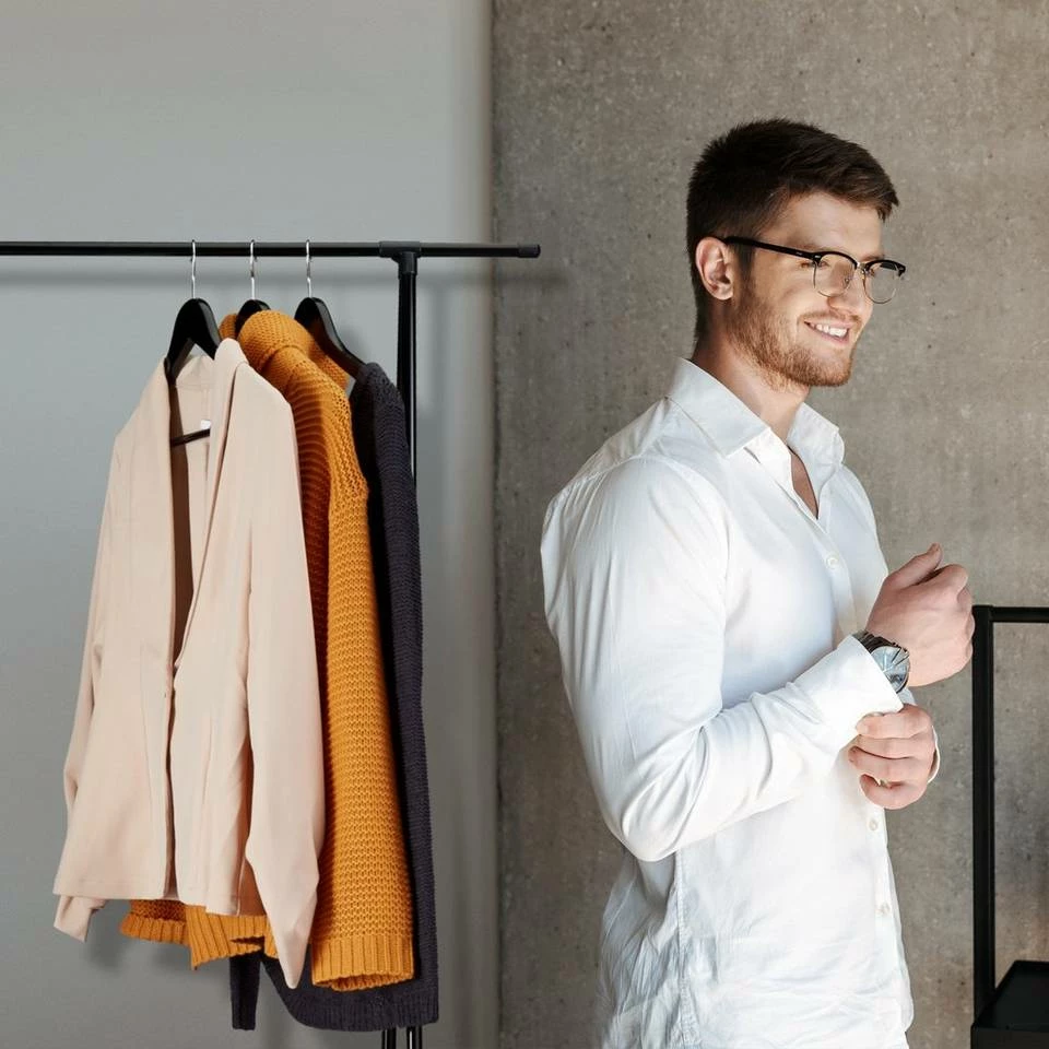 relaxdays Garderobenständer »Rollgarderobe mit 2 Ablagen« 3 relaxdays Garderobenständer »Rollgarderobe mit 2 Ablagen« – Bild 3