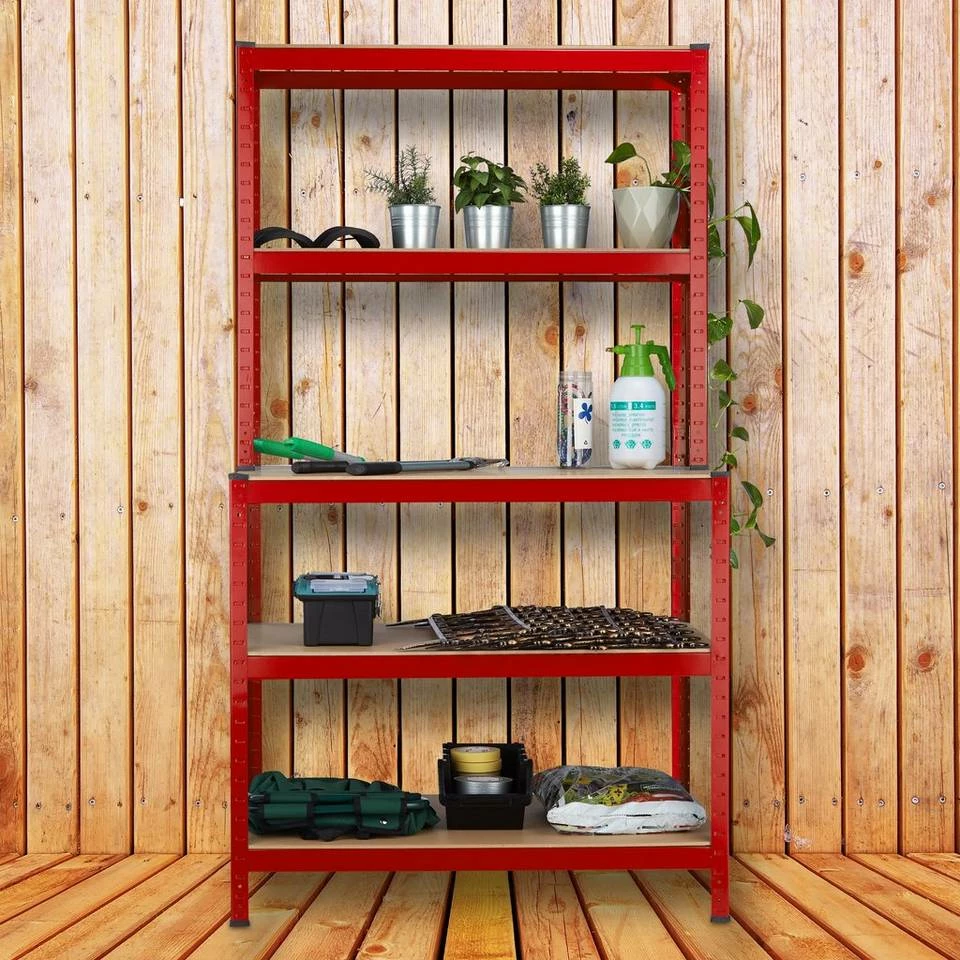 relaxdays Schwerlastregal »Schwerlastregal mit Werkbank rot« 5 relaxdays Schwerlastregal »Schwerlastregal mit Werkbank rot« – Bild 5