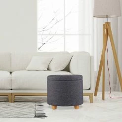 relaxdays Sitzhocker »Runder Sitzhocker mit Stauraum«, Braun Braun Hellbraun, Anthrazit Hellbraun -Deutschland Möbel Verkäufe 2024 4e6c16d3 d3c6 5113 9dda fb3c72b8dbcb