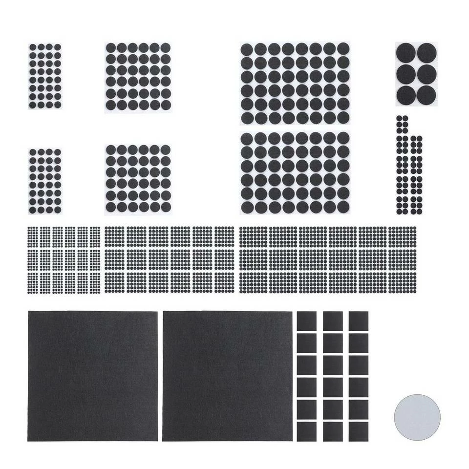 relaxdays Möbelfuß »2400 x Filzgleiter schwarz« 1 relaxdays Möbelfuß »2400 x Filzgleiter schwarz«