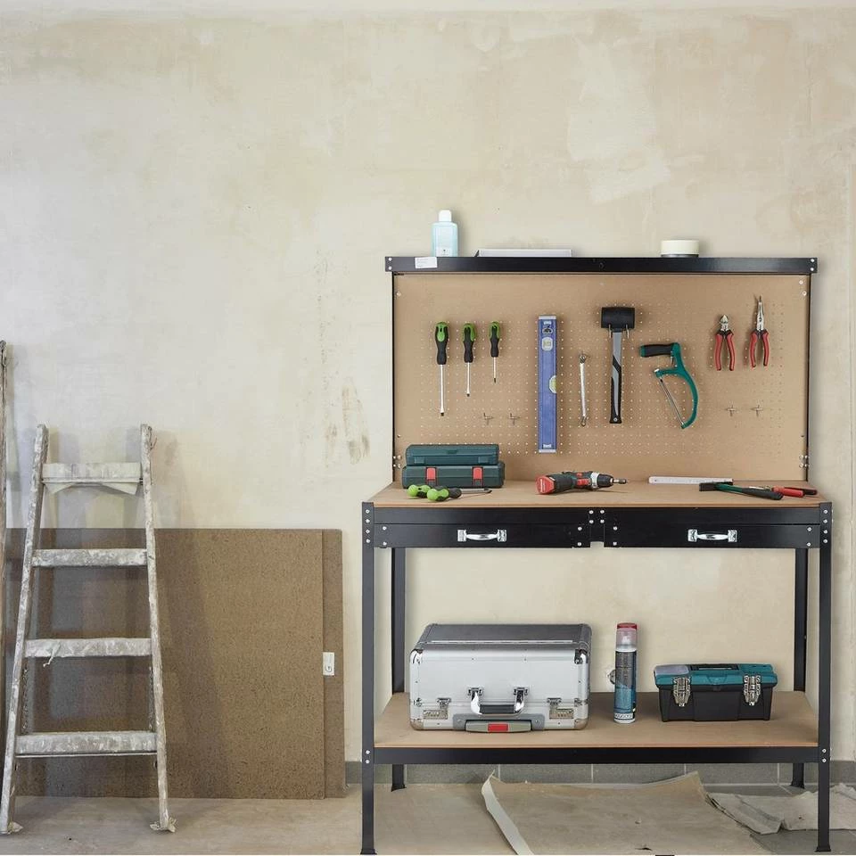 relaxdays Werkbank »Werkbank mit 2 Schubladen« 2 relaxdays Werkbank »Werkbank mit 2 Schubladen« – Bild 2