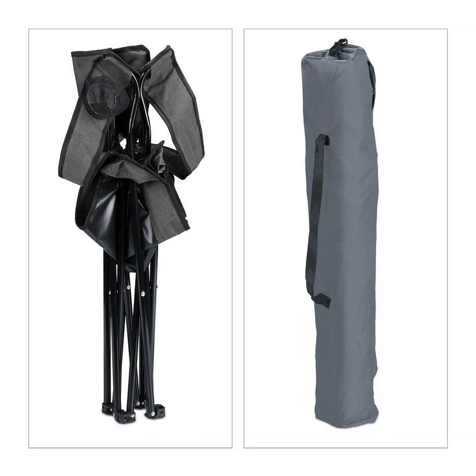 relaxdays Campingstuhl »Campingstuhl mit Getränkehalter«, Grau Dunkelrot Schwarz, Grau Schwarz, Beige Schwarz 6 relaxdays Campingstuhl »Campingstuhl mit Getränkehalter«, Grau Dunkelrot Schwarz, Grau Schwarz, Beige Schwarz – Bild 6