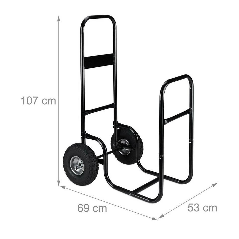 relaxdays Kaminholzregal »Kaminholzwagen aus Stahl«, BxTxH:69x53x107 cm 4 relaxdays Kaminholzregal »Kaminholzwagen aus Stahl«, BxTxH:69x53x107 cm – Bild 4