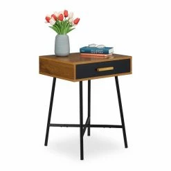 relaxdays Beistelltisch »Beistelltisch mit Schublade«