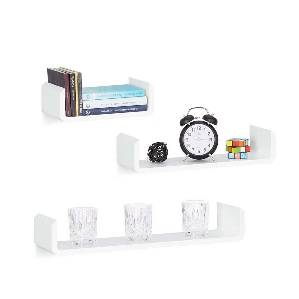 relaxdays Wandboard »Regalbrett 3er Set«, Blau Lila, Hellblau, Schwarz, Weiß 8 relaxdays Wandboard »Regalbrett 3er Set«, Blau Lila, Hellblau, Schwarz, Weiß – Bild 8