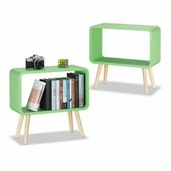 relaxdays Standregal »2 x Standregal klein grün«