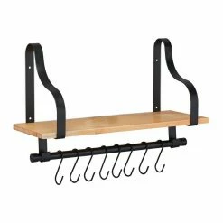 relaxdays Küchenregal »Wandregal für Küche mit Haken« -Deutschland Möbel Verkäufe 2024 50db8989 d654 56d4 85e2 c53025ae92f3