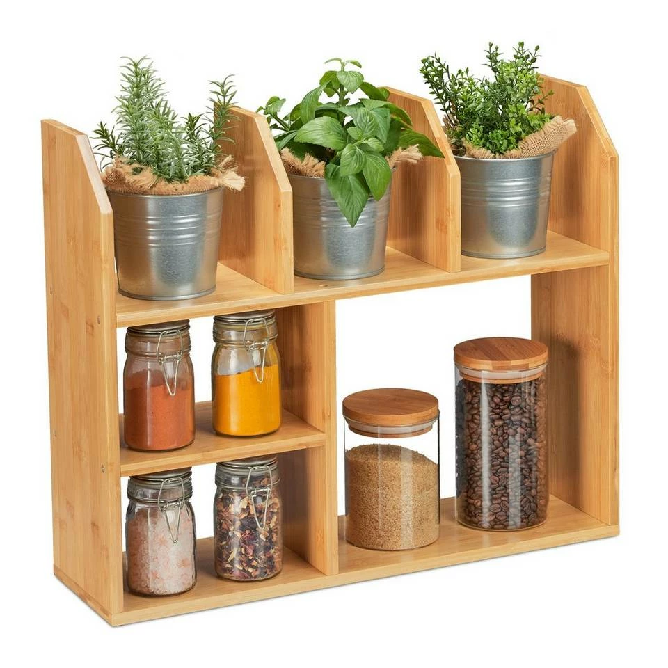 relaxdays Badregal »Bambusregal 6 Fächer« 1 relaxdays Badregal »Bambusregal 6 Fächer«