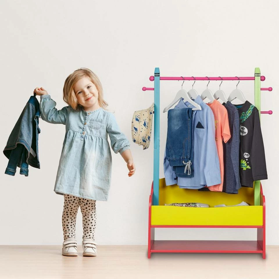 relaxdays Kleiderständer »Kinder Kleiderständer mit Ablagen« 3 relaxdays Kleiderständer »Kinder Kleiderständer mit Ablagen« – Bild 3