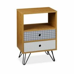 relaxdays Nachtschrank »Schränkchen mit Schubladen« A Hellbraun Weiß Schwarz, Hellbraun Weiß Grau -Deutschland Möbel Verkäufe 2024 518eba0c 4240 56d0 97f6 72df174732ce