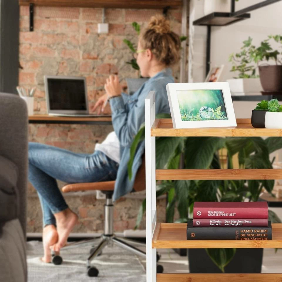 relaxdays Badregal »Badregal Bambus weiß und natur«, 3 3 relaxdays Badregal »Badregal Bambus weiß und natur«, 3 – Bild 3