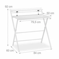 relaxdays Schreibtisch »Schreibtisch klappbar mit Ablage«, Weiß / Weiß Schwarz, Braun Schwarz, Wei&szlig; -Deutschland Möbel Verkäufe 2024 528562a0 73d7 590c 89c5 fddde4f913b7