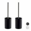 relaxdays Badezimmer-Set »2 x WC-Garnitur Keramik schwarz«