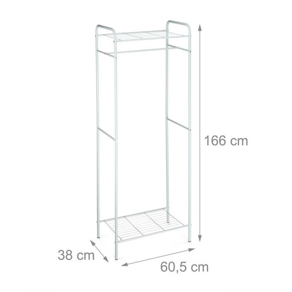 relaxdays Kleiderständer »Kleiderständer mit Ablage SANDRA«, Weiß Schwarz, Hellbraun, Weiß 3 relaxdays Kleiderständer »Kleiderständer mit Ablage SANDRA«, Weiß Schwarz, Hellbraun, Weiß – Bild 3