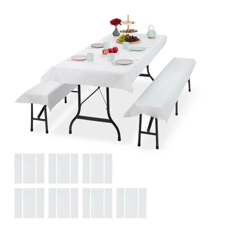 relaxdays Bierzeltgarnitur »24x Bierzeltgarnitur Auflage weiß« 1 relaxdays Bierzeltgarnitur »24x Bierzeltgarnitur Auflage weiß«