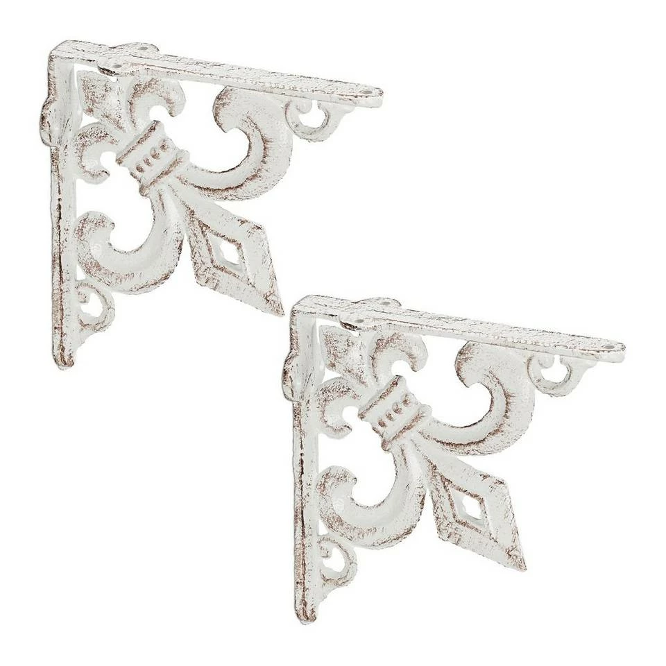 relaxdays Wandregalhalter »2 x Regalwinkel Gusseisen antik weiß« 1 relaxdays Wandregalhalter »2 x Regalwinkel Gusseisen antik weiß«