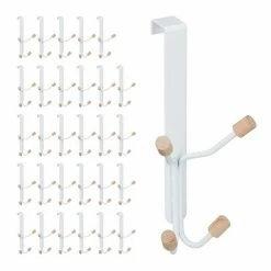 Türhaken »30 x Türhaken vierfach«, relaxdays