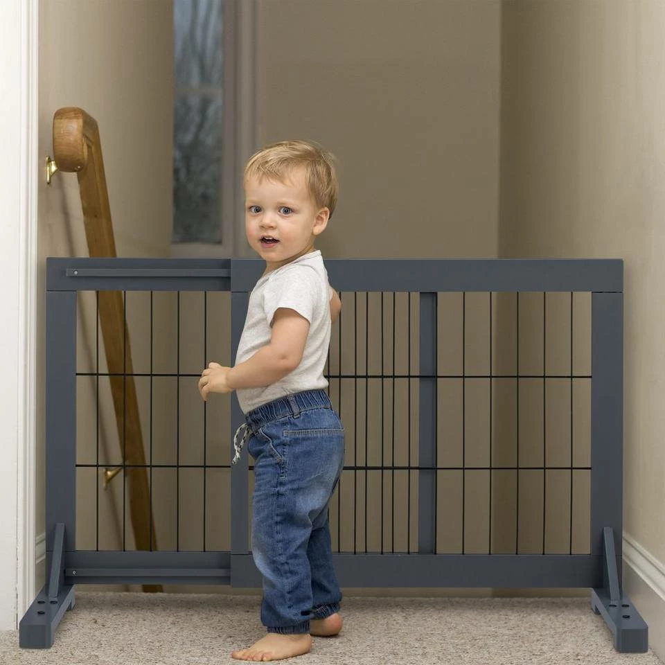 relaxdays Türschutzgitter »Ausziehbares Absperrgitter in Grau«, auch als Treppenschutzgitter verwendbar 2 relaxdays Türschutzgitter »Ausziehbares Absperrgitter in Grau«, auch als Treppenschutzgitter verwendbar – Bild 2