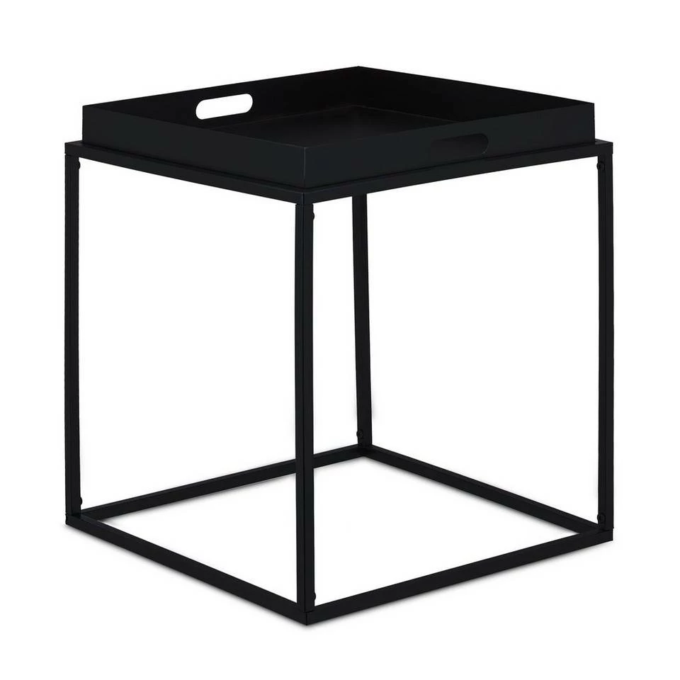 relaxdays Beistelltisch »Schwarzer Beistelltisch mit Tablett« 10 relaxdays Beistelltisch »Schwarzer Beistelltisch mit Tablett« – Bild 10