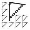 relaxdays Wandregalhalter »10 x Regalwinkel Gusseisen Kette schwarz«