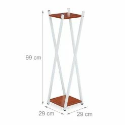 relaxdays Blumenhocker »Hoher Blumenständer mit 2 Etagen«, Rotbraun Braun Weiß, Hellbraun Weiß -Deutschland Möbel Verkäufe 2024 5660282a 3324 5254 9a6f 94afafd390fa