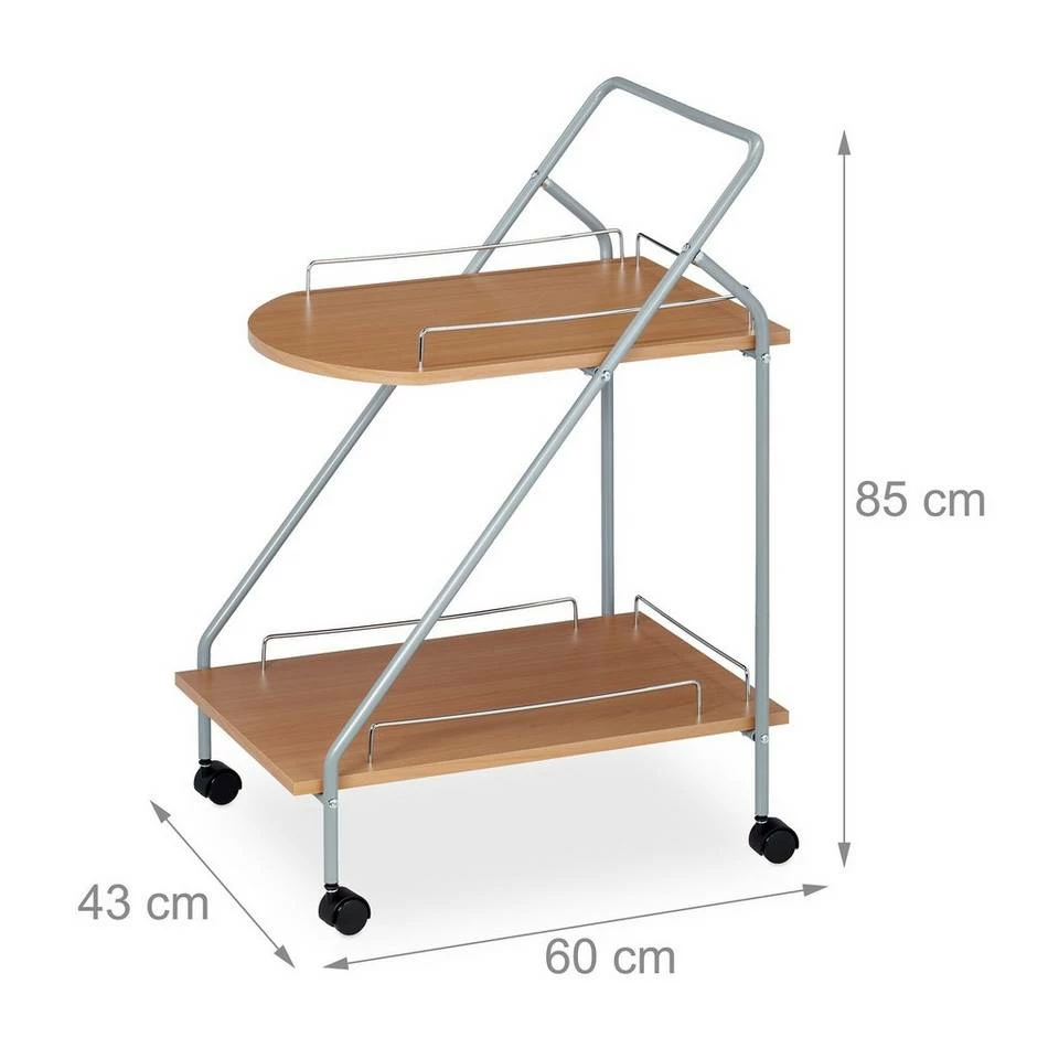 relaxdays Servierwagen »Servierwagen mit 2 Etagen« 4 relaxdays Servierwagen »Servierwagen mit 2 Etagen« – Bild 4