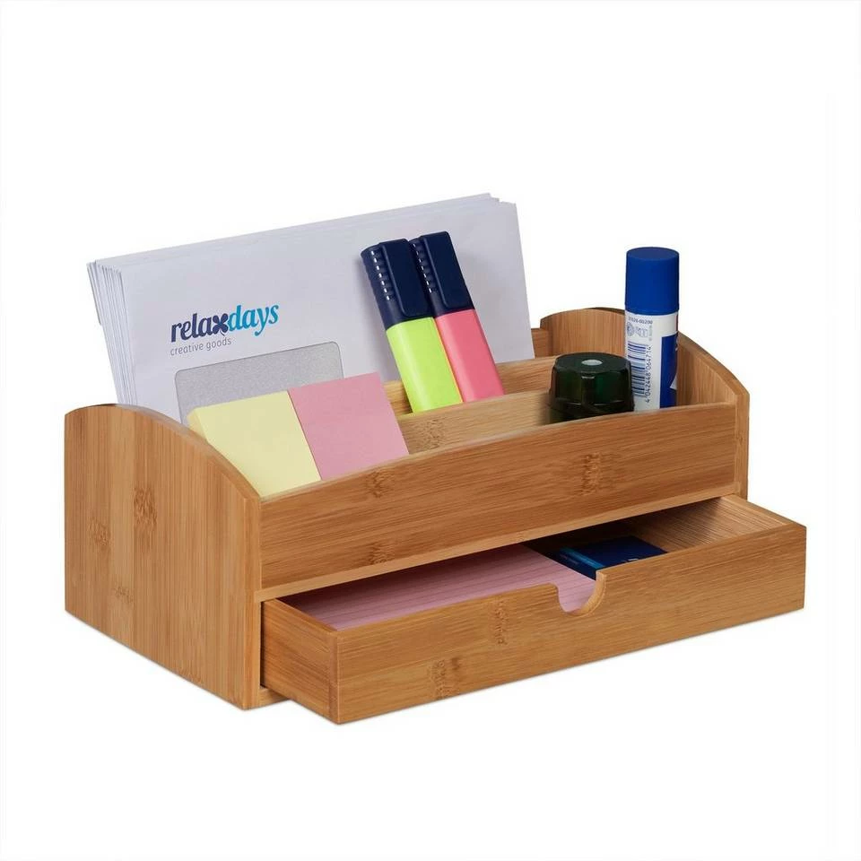 relaxdays Schreibtischaufsatz »Schreibtisch Organizer mit Schublade« 1 relaxdays Schreibtischaufsatz »Schreibtisch Organizer mit Schublade«