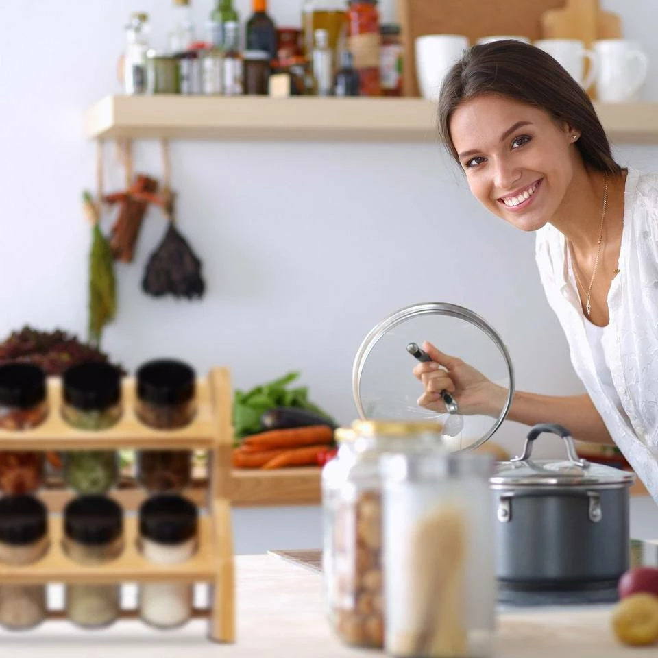 relaxdays Gewürzregal »Bambus Gewürzregal 8 Gläser« 6 relaxdays Gewürzregal »Bambus Gewürzregal 8 Gläser« – Bild 6