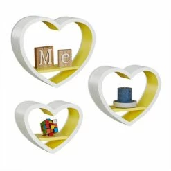 relaxdays Wandregal »Wandregal Herz im 3er Set«, Weiß Wei&szlig; Rot, Wei&szlig; Gelb, Wei&szlig; Hellblau, Wei&szlig; -Deutschland Möbel Verkäufe 2024 5b95c8aa b1bd 53f6 a5f1 0e4f0d9428d8