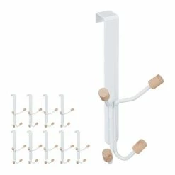 Türhaken »10 x Türhaken vierfach«, relaxdays