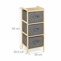 relaxdays Badregal »Badregal mit 3 Körben«, Grau Grau Hellbraun, Beige Hellbraun -Deutschland Möbel Verkäufe 2024 5c0a4ff7 525e 5eec 9b43 f59d99358e01