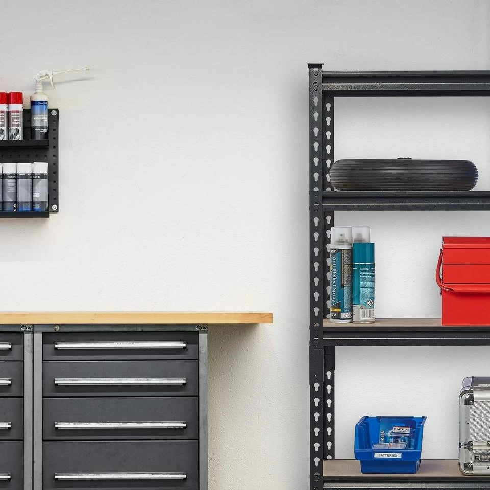 relaxdays Schwerlastregal »Schwerlastregal in Schwarz mit 4 Ebenen« 3 relaxdays Schwerlastregal »Schwerlastregal in Schwarz mit 4 Ebenen« – Bild 3