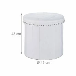 relaxdays Sitzhocker »Sitzhocker mit Stauraum«, Weiß Braun Silber, Grau Silber, Weiß Silber, Schwarz Silber -Deutschland Möbel Verkäufe 2024 5c972e95 fc17 59df a92e f7650f8a57ba