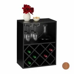 relaxdays Weinregal »Weinregal für 8 Flaschen«, Braun Schwarz Silber, Hellbraun Silber -Deutschland Möbel Verkäufe 2024 5cb8312e c21d 530c ab7c 9b37b40e604f