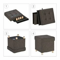 relaxdays Sitzhocker »Sitzhocker mit Stauraum«, Braun Grau Hellbraun, Braun Hellbraun -Deutschland Möbel Verkäufe 2024 5cffdf18 99d9 5d46 84f7 091b65ea406a