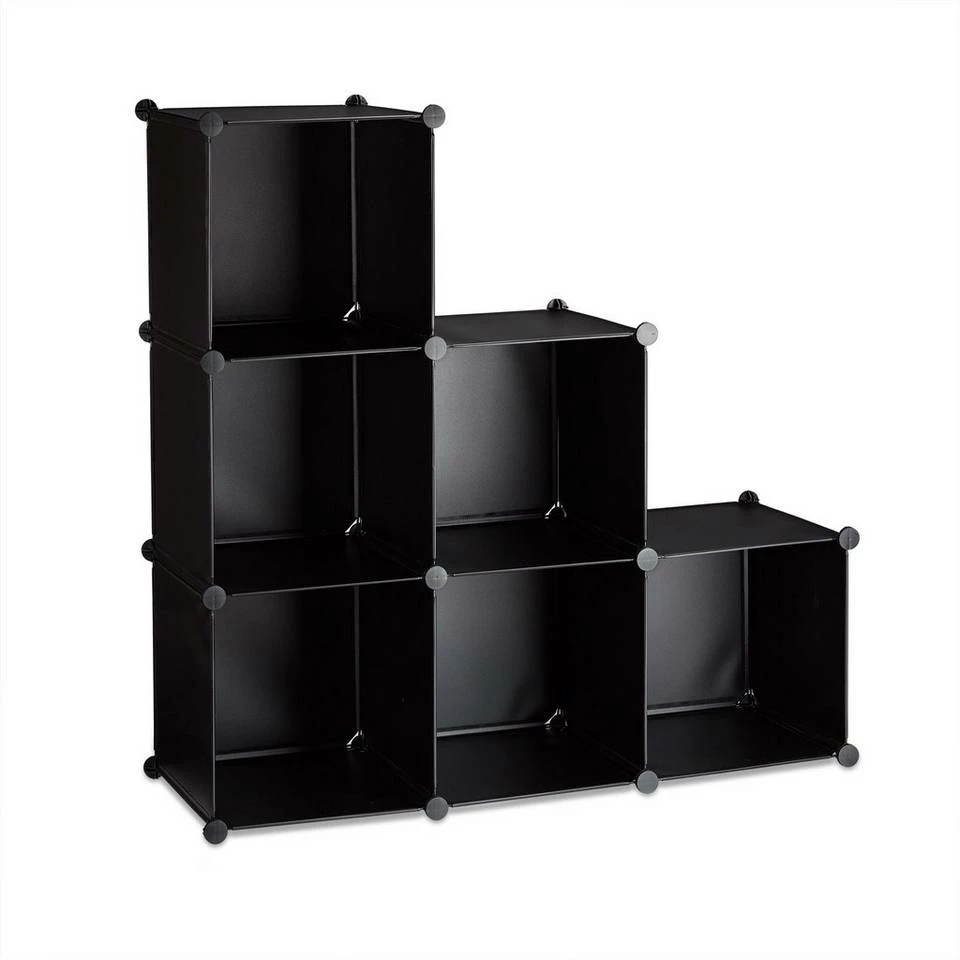 relaxdays Stufenregal »Stufenregal 6 Fächer zum Stecken«, Schwarz Weiß Schwarz 9 relaxdays Stufenregal »Stufenregal 6 Fächer zum Stecken«, Schwarz Weiß Schwarz – Bild 9