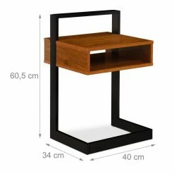 relaxdays Beistelltisch »Beistelltisch Walnuss Optik mit Fach« -Deutschland Möbel Verkäufe 2024 5e3ffae0 5668 5aa4 9460 5cae4dd2ab9f