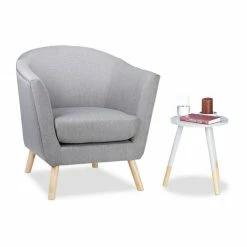 relaxdays Cocktailsessel »Cocktailsessel Retro Design grau«