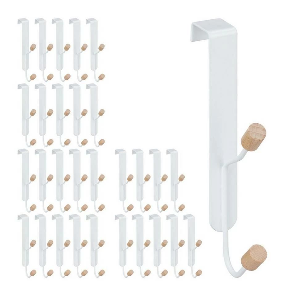 Türhaken »30 x Türhaken doppelt«, relaxdays 1 Türhaken »30 x Türhaken doppelt«, relaxdays