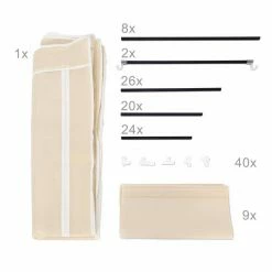 relaxdays Stoffschrank »3 x Stoffkleiderschrank 9 Böden beige« -Deutschland Möbel Verkäufe 2024 60a6024f 3dc2 52ff b998 2fccf68a8b40