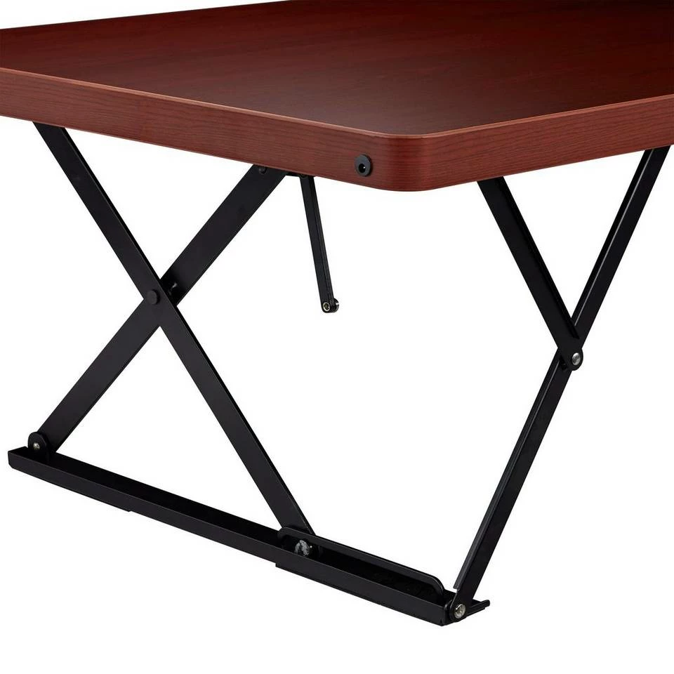 relaxdays Schreibtischaufsatz »Sitz-Steh-Schreibtisch«, Rotbraun Schwarz, Dunkelrot Schwarz, Creme Schwarz 8 relaxdays Schreibtischaufsatz »Sitz-Steh-Schreibtisch«, Rotbraun Schwarz, Dunkelrot Schwarz, Creme Schwarz – Bild 8