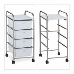 relaxdays Rollwagen »Badrollwagen mit 4 Schubladen«, Silber Schwarz, Weiß Silber, Weiß -Deutschland Möbel Verkäufe 2024 613815f2 b052 5fcd 8702 44d316a40c52