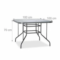 relaxdays Gartentisch »Gartentisch mit Glasplatte STRUK«, Anthrazit -Deutschland Möbel Verkäufe 2024 61502666 379d 5c71 a024 21148a7afe71