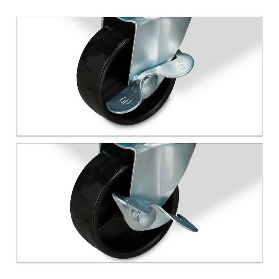 relaxdays Rollwagen »Rollwagen mit 3 Etagen«, Schwarz Türkis Schwarz, Schwarz Schwarz, Weiß Schwarz 6 relaxdays Rollwagen »Rollwagen mit 3 Etagen«, Schwarz Türkis Schwarz, Schwarz Schwarz, Weiß Schwarz – Bild 6