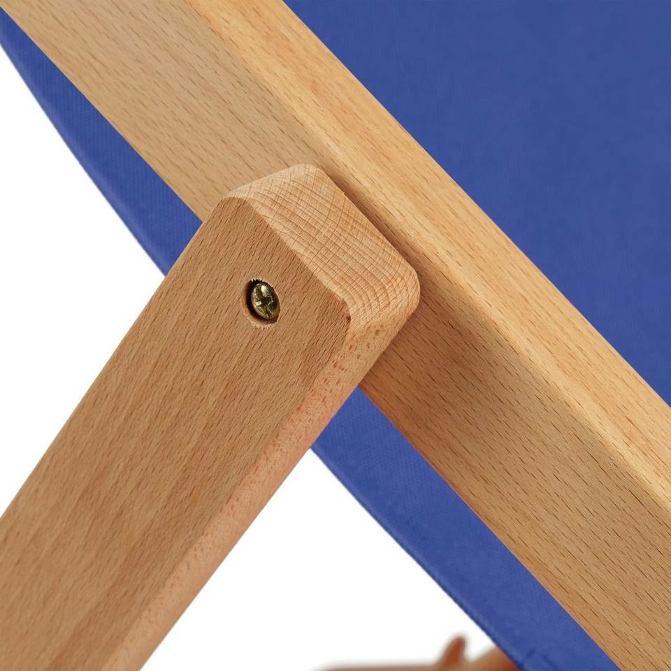 relaxdays Gartenliege »Blauer Liegestuhl aus Holz« 7 relaxdays Gartenliege »Blauer Liegestuhl aus Holz« – Bild 7