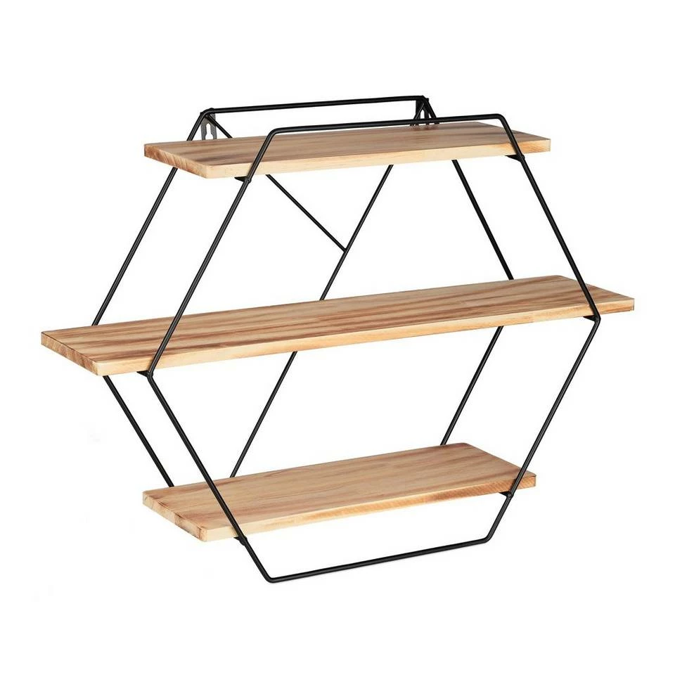 relaxdays Wandregal »Wandregal Hexagon« 8 relaxdays Wandregal »Wandregal Hexagon« – Bild 8