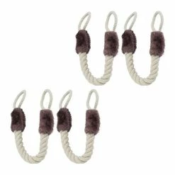 relaxdays Türdämpfer »4 x Türkordel Klemmschutz braun«