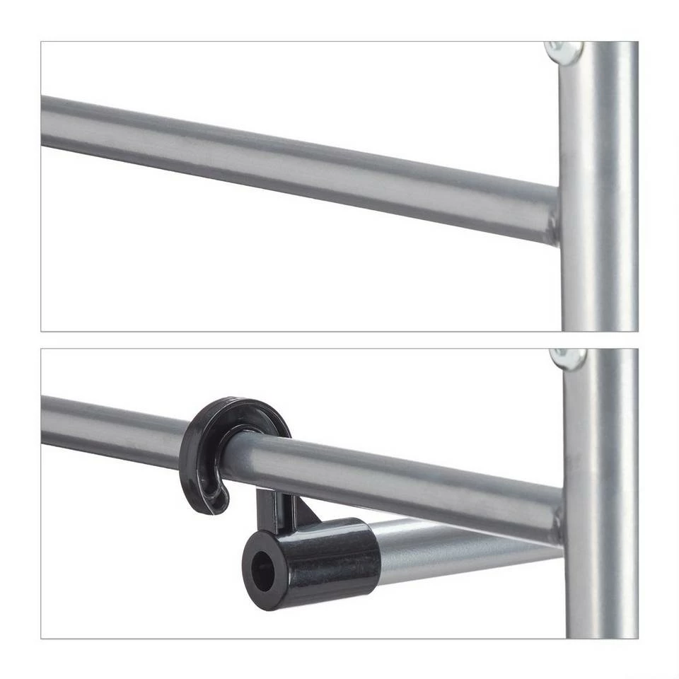 relaxdays Kleiderständer »Kleiderständer mit 3 Ablagen«, Silber Gold, Weiß 6 relaxdays Kleiderständer »Kleiderständer mit 3 Ablagen«, Silber Gold, Weiß – Bild 6