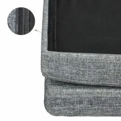 relaxdays Sitzhocker »Faltbarer Sitzhocker mit Lehne XL«, Grau Dunkelbraun -Deutschland Möbel Verkäufe 2024 64d549c1 8206 551a 85db 8d72efba6e98