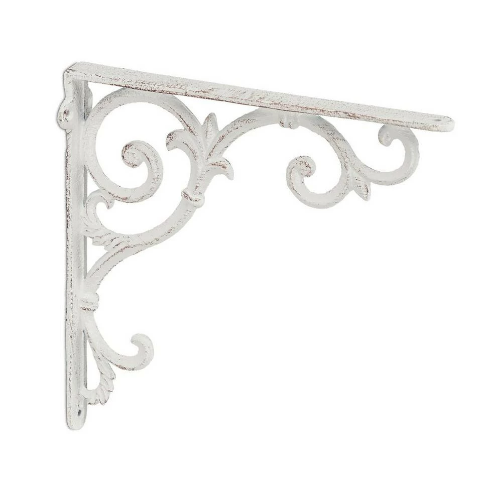 relaxdays Wandregalhalter »4 x Regalwinkel antik weiß« 8 relaxdays Wandregalhalter »4 x Regalwinkel antik weiß« – Bild 8